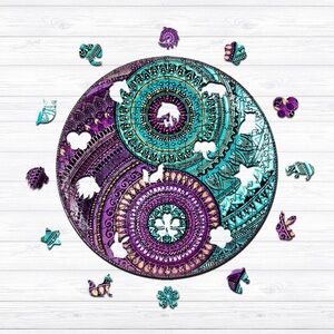 Mandala Wooden Puzzle - Medium Size